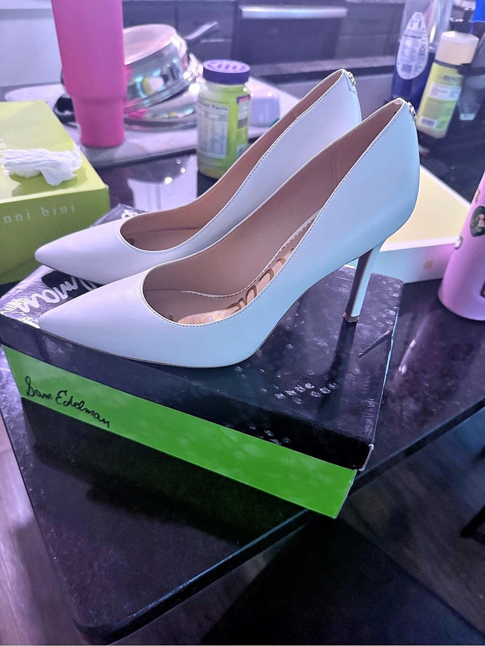 Sam Edelman Hazel Pointed Toe Pump White